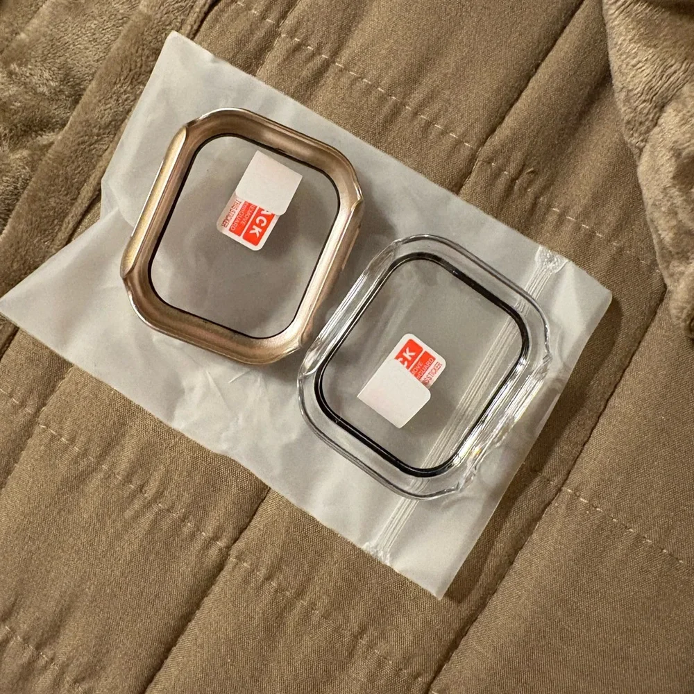 2-Pack Apple Watch Case | Series 10 | 42mm | Rose Gold + Clear | NEW